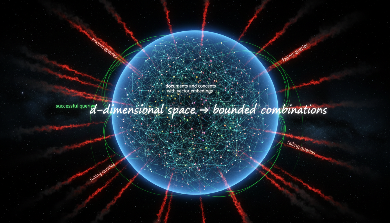 Knowledge boundary visualization showing the limits of what embedding models can represent