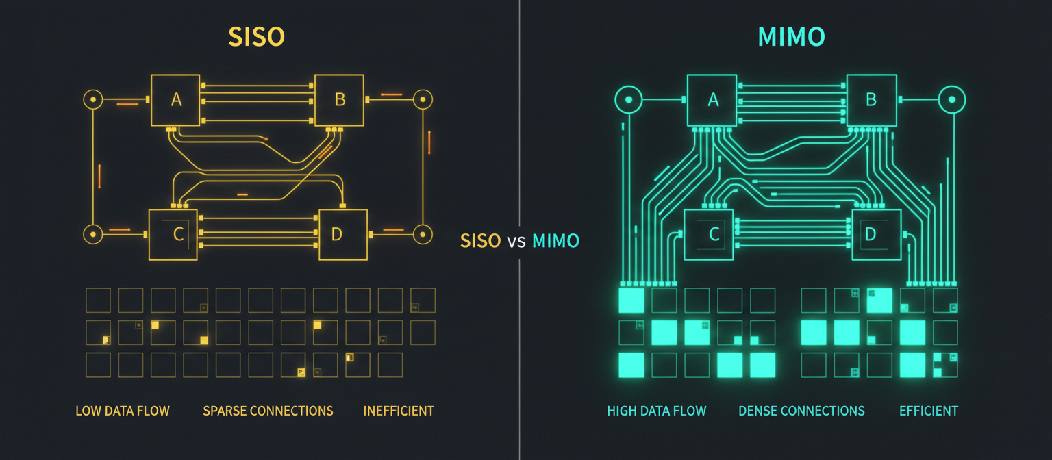 MIMO vs SISO state space formulation comparison