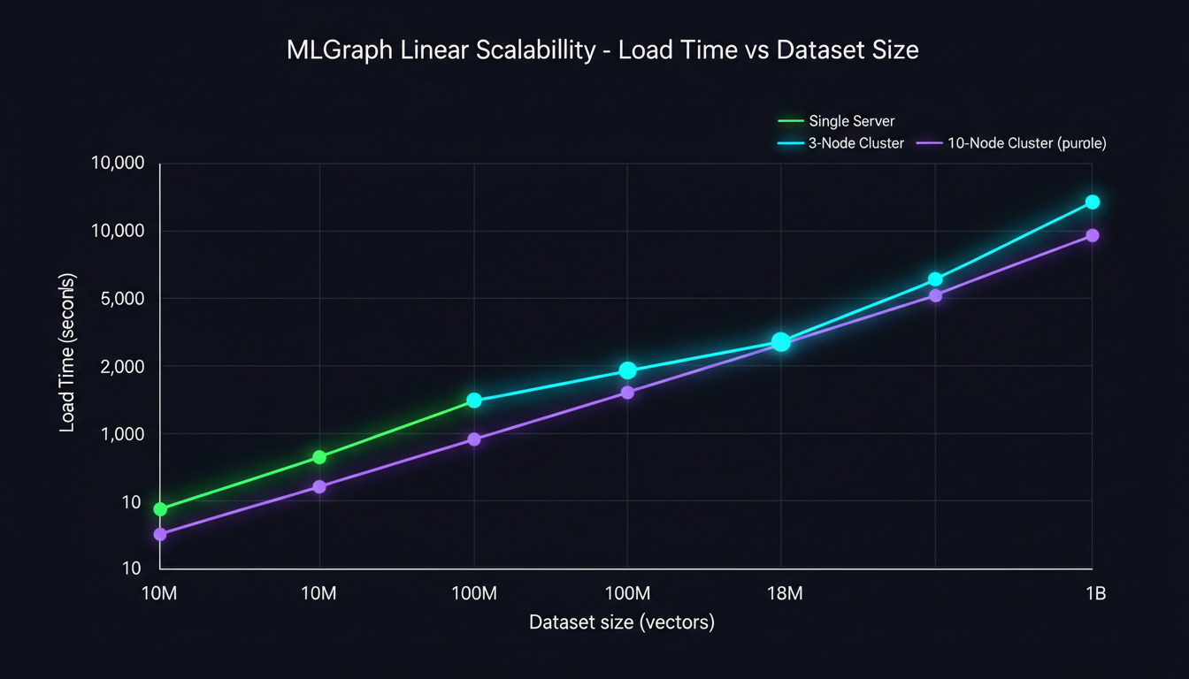 MLGraph Linear Scalability - Load Time vs Dataset Size