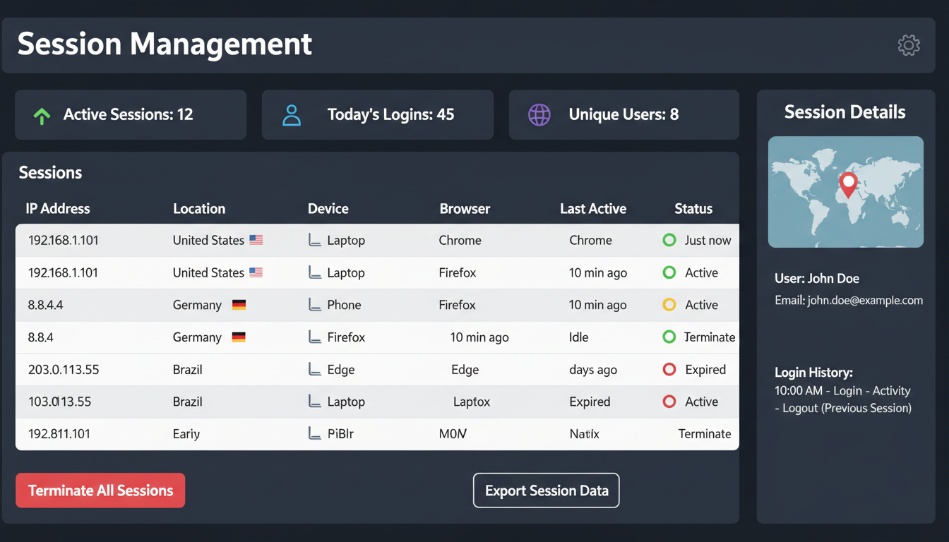 Session Management Interface