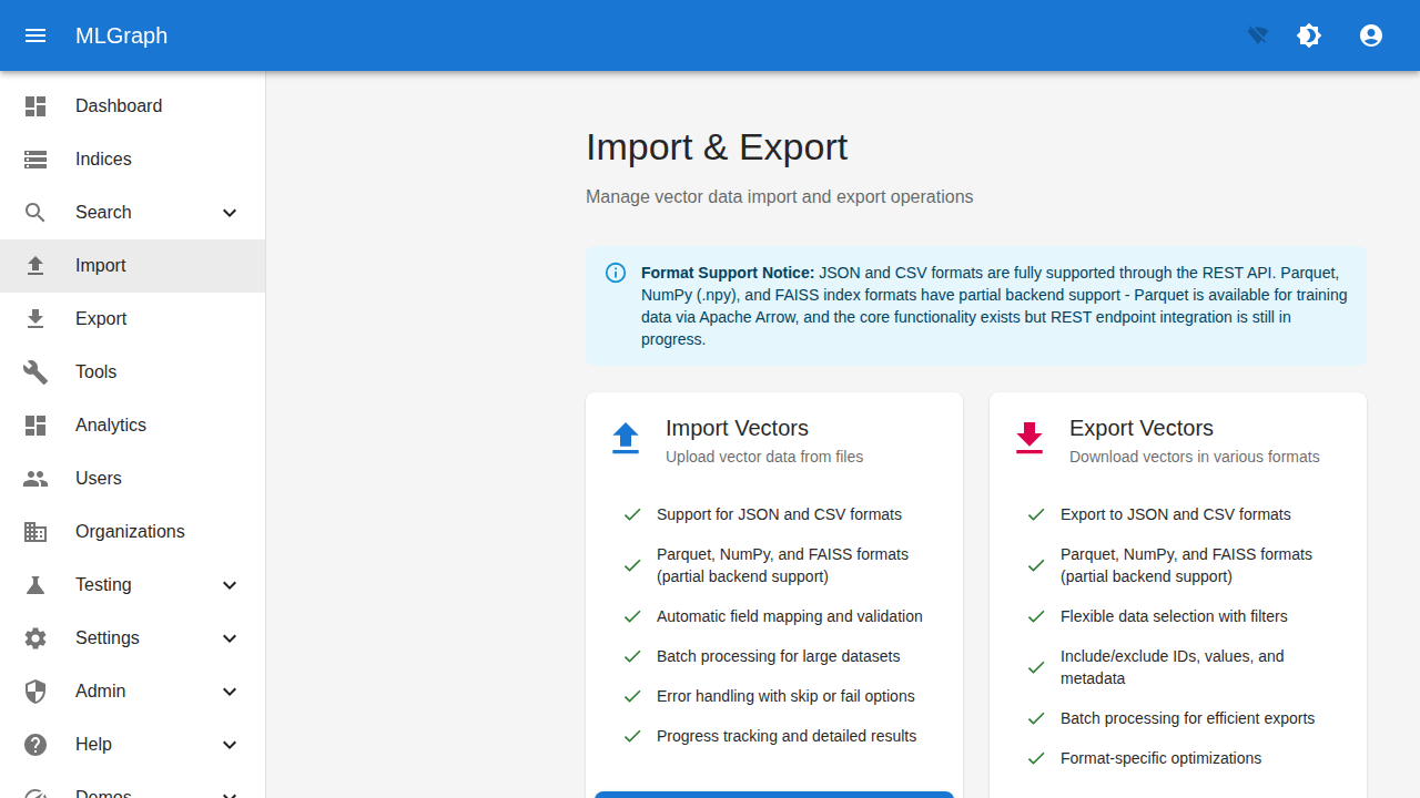 Import & Export Dashboard